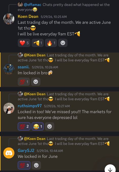 Member result shared in the KOZE Discord