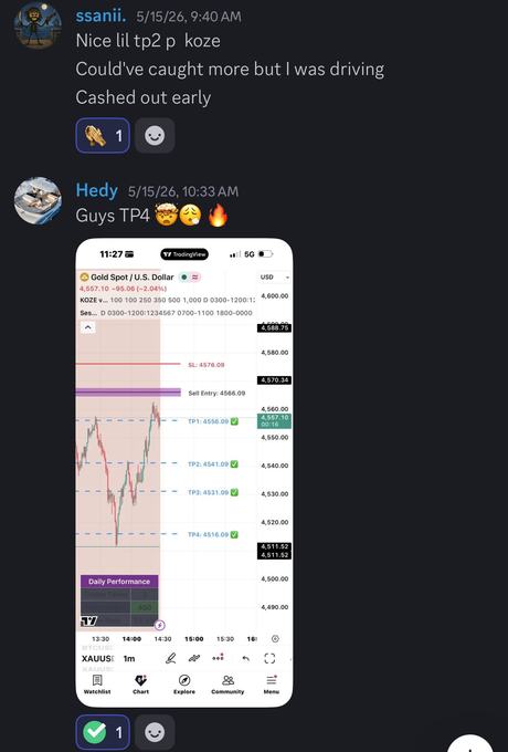 Member result shared in the KOZE Discord